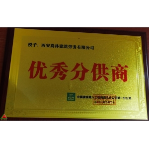 优秀分供商